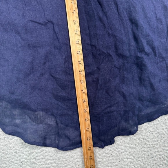 Vitamin A Eco Linen Playa Shirt Dress Womens M Oversized Button Cover Up NEW - Picture 8 of 13